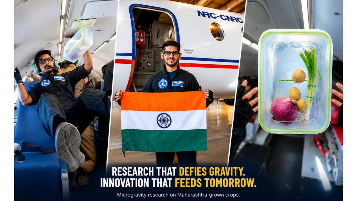 Indian Analog Astronaut Capt Aman Johri Conducts Landmark Microgravity Experiment for Space Research on Maharashtra Crops