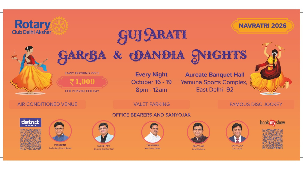 Rotary Club Delhi Akshar Brings Four-Day Gujarati Garba and Dandiya Celebration to East Delhi